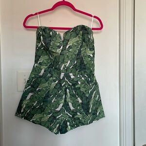 H&M Tropical Banana Leaf Playsuit/Jumpsuit